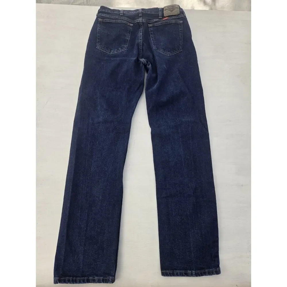 Wrangler Jeans Mens 36x34 Dark Wash Straight Leg Denim Cotton Made in Mexico